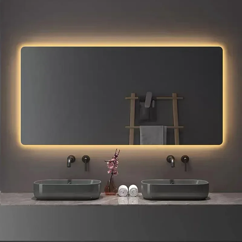 Wall-mounted Cosmetic Mirror with Lamp Smart Mirror Multifunctional Square Smart Hot Fashion Bathroom Mirror Bathroom Mirror