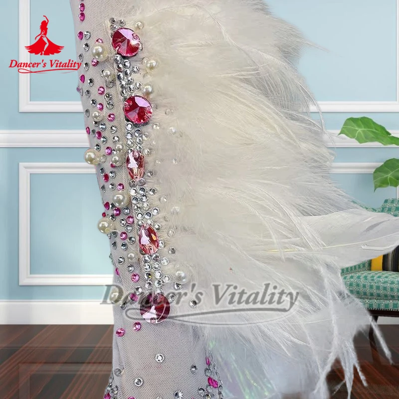 Erwachsene Walzer Quickstep Foxtrot Professionelle gestufte Kleider Weibliche Ballsaal Führen und Wettbewerbskleidung Maßgeschneiderte Tänzerin Vitalität