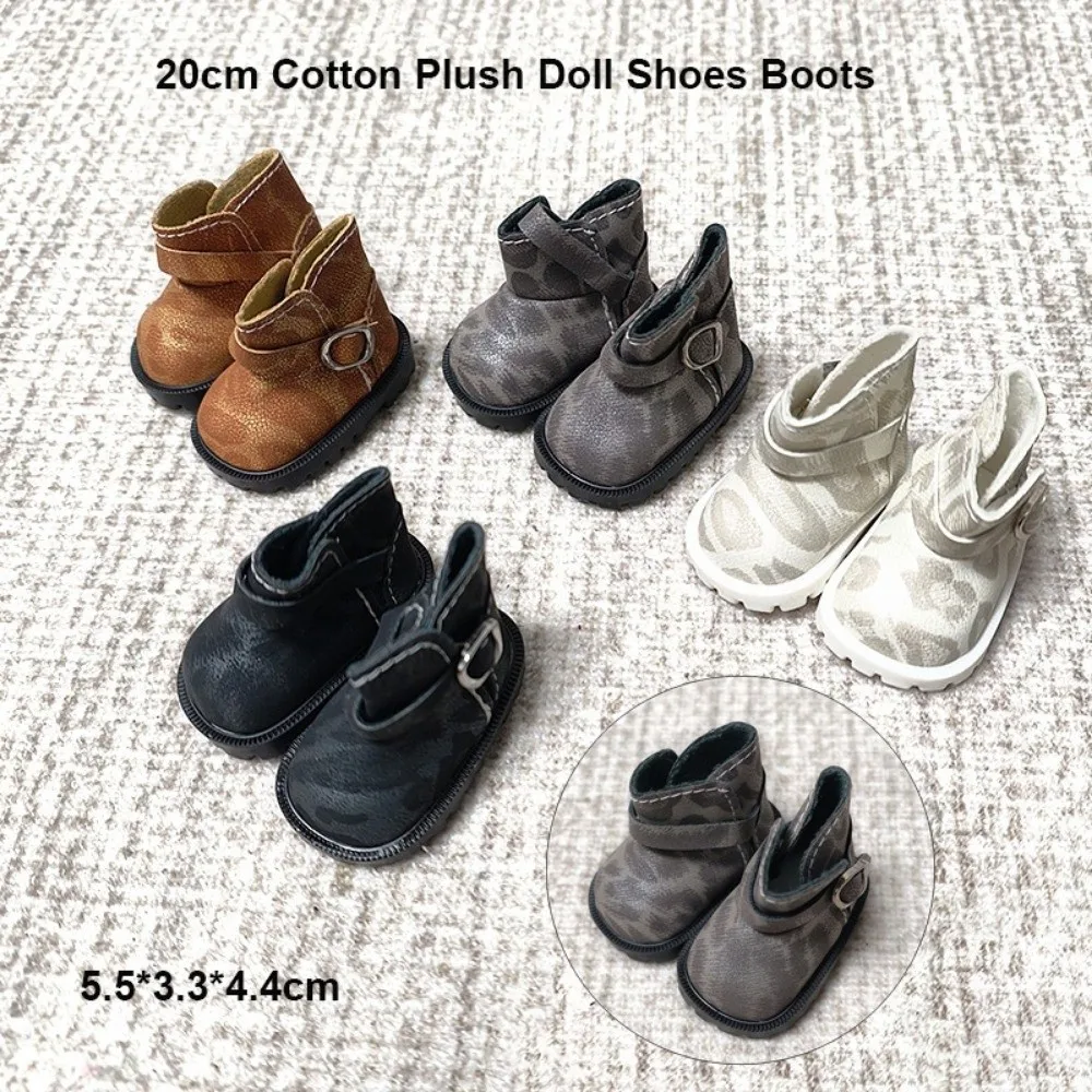 

High Quality PU Cotton Doll Shoes 5.5*3.3*4.4cm Fashion Dolls Winter Shoes Doll Colorful Boots 20cm Cotton Doll