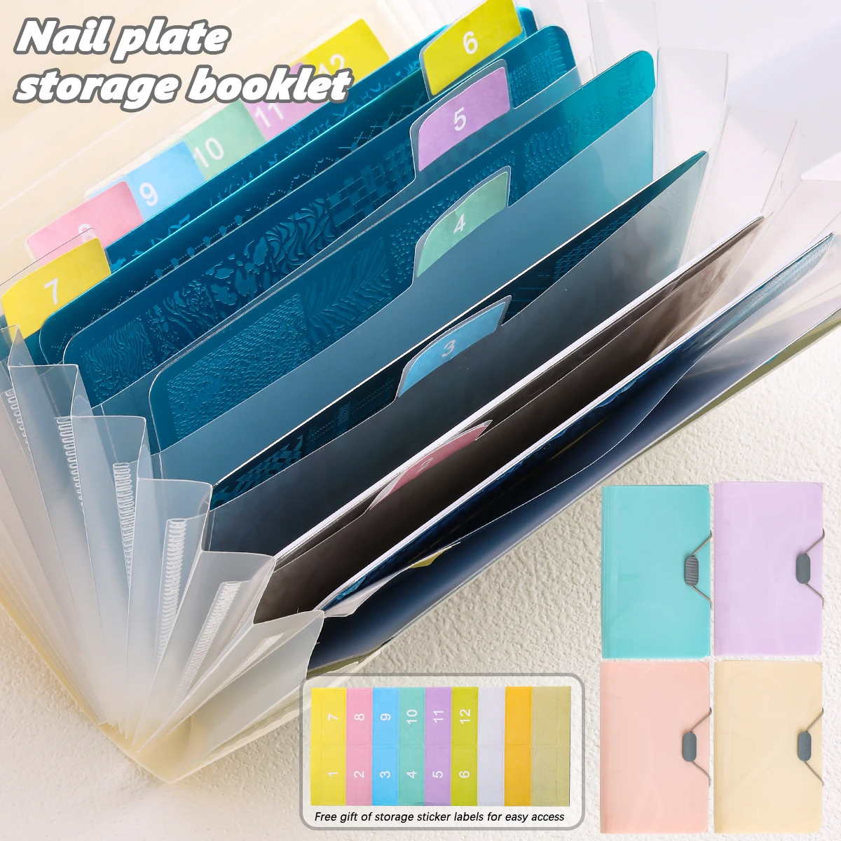 Nail Art Stamping Plate Storag - Sticker Label Template 评论和价格