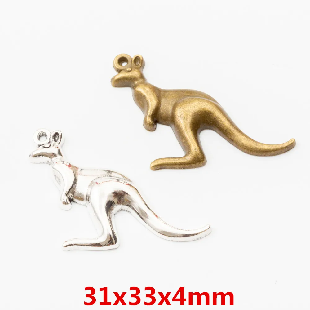 40pcs kangaroo Craft Supplies Charms Pendants for DIY Crafting Jewelry Findings Making Accessory 635