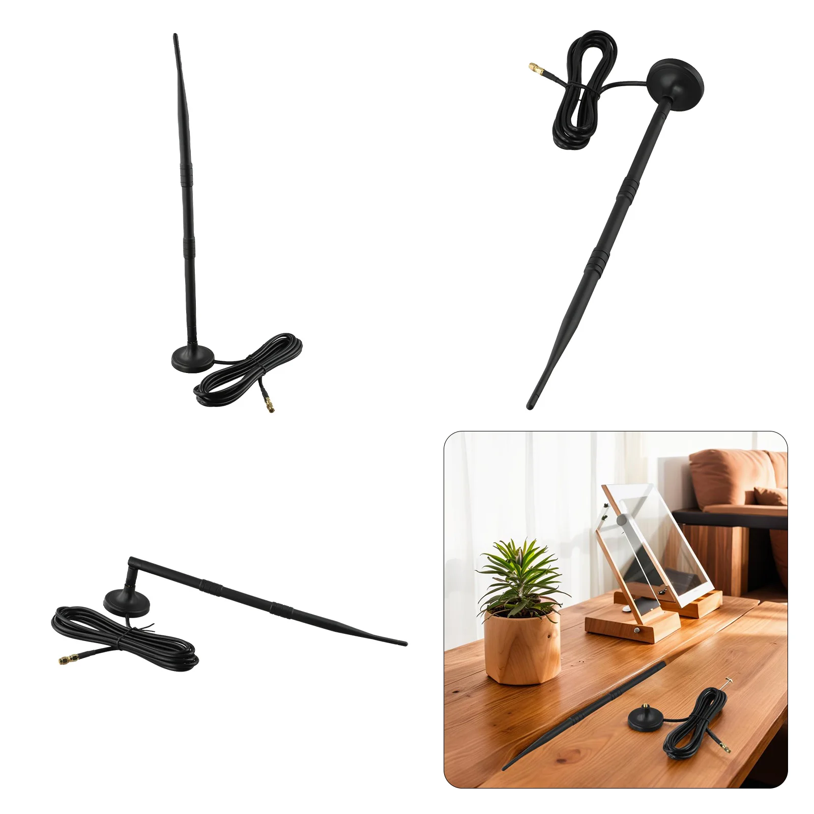 

Indoor Use Hotspot Miner Installation 5.8dBi Indoor Antenna ABS Material Copper Material Heavy Duty Magnetic Base Low Loss Cable