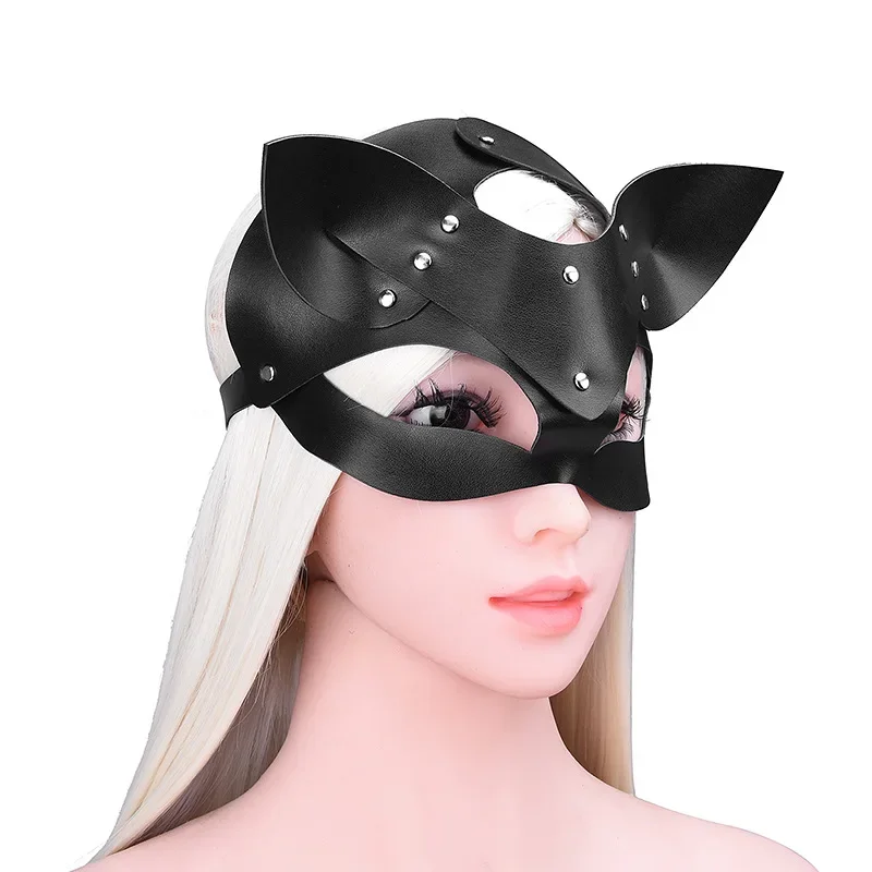 Кожаная маска для ушей собаки, ограничения для связывания, секс-игрушки, БДСМ, женские секс-игры, товары для взрослых, вечерние маски для выпускного вечера, экзотические игрушки для женщин