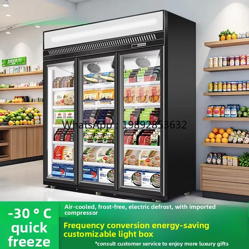 

Вертикальный морозильный шкаф-витрина, коммерческий морозильник для супермаркетов, морозильник для мороженого с воздушным охлаждением, двухтемпературный морозильник, морозильник для быстрой заморозки