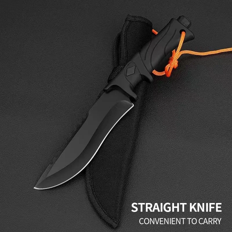 Outdoor Cutter, EDC Convenient with Jacket, Fixed Blade, Multi-purpose Camping Tactical Knife and Survival Knife, BBQ Knife