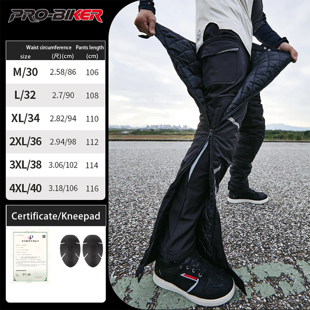 

Motorcycle Windproof Pants Wear-Resistant Motorcycle Riding Pants Thermal Equipment Detachable Windproof Quick-release Trousers