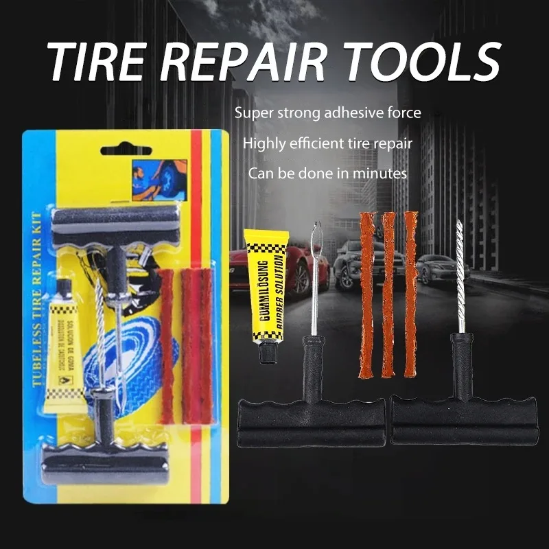 Tyre Repairing Patch Tool Kit Studding Puncture Plug Garage Car Truck Motorcycle Tubeless Wheel Tire Repair Tool