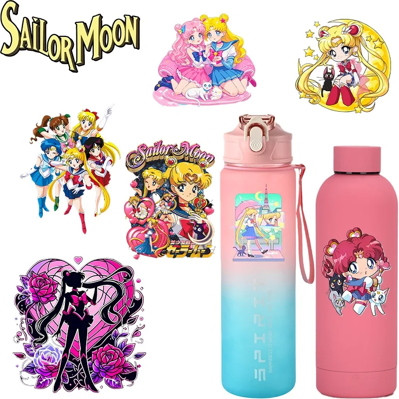 Наклейки-dtf-с-3d-эффектом-«Сейлор-Мун»-УФ-стойкие-водонепроницаемые-подходят-для-бутылок-с-водой-ланч-боксов-моющиеся-для-diy-декора-подарки