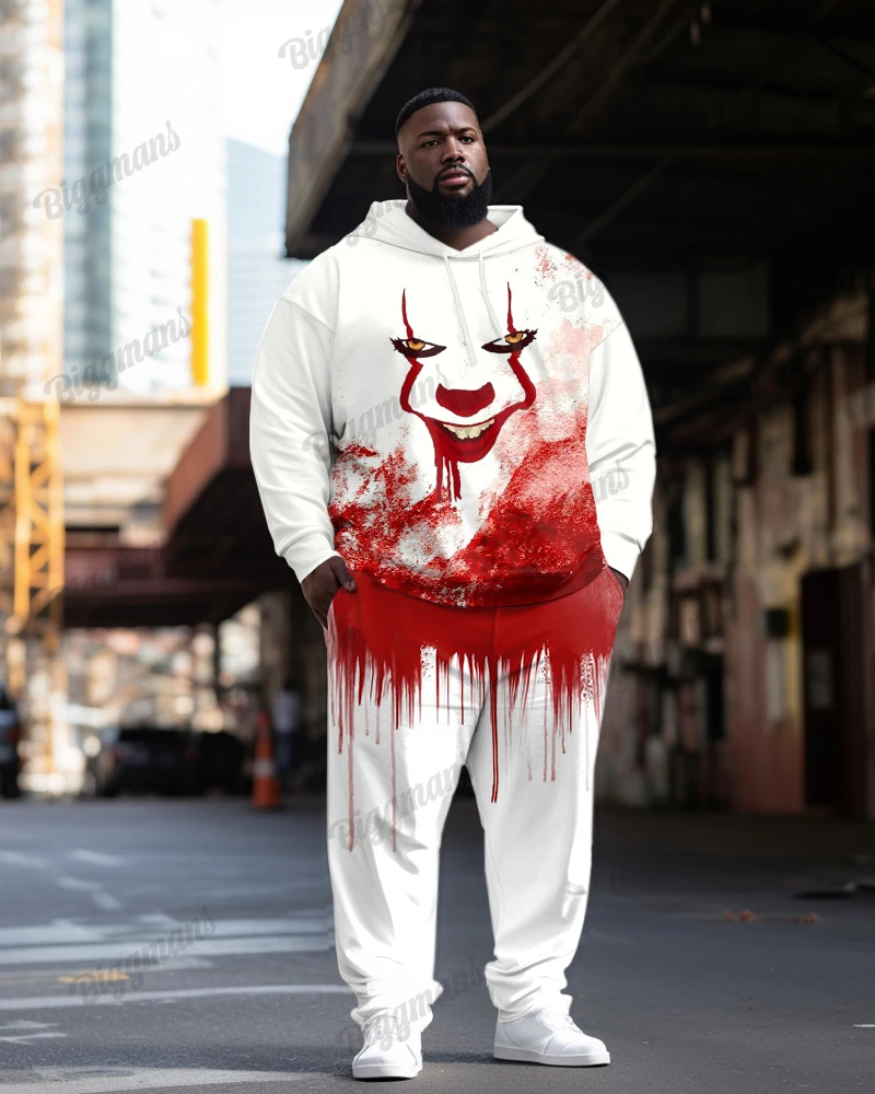 L-9XL men\'s large size fun skulls clowns devil trend fashion long-sleeved sports hoodie suit ZOOY