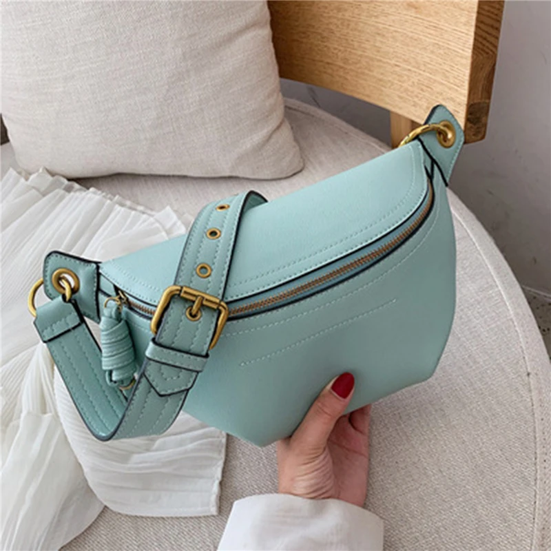 Women Waist Packs White Purse Leather Fanny Letter Belt Bags Shoulder Messenger Female Wallet Fashion Chest Crossbody Bag Pouch