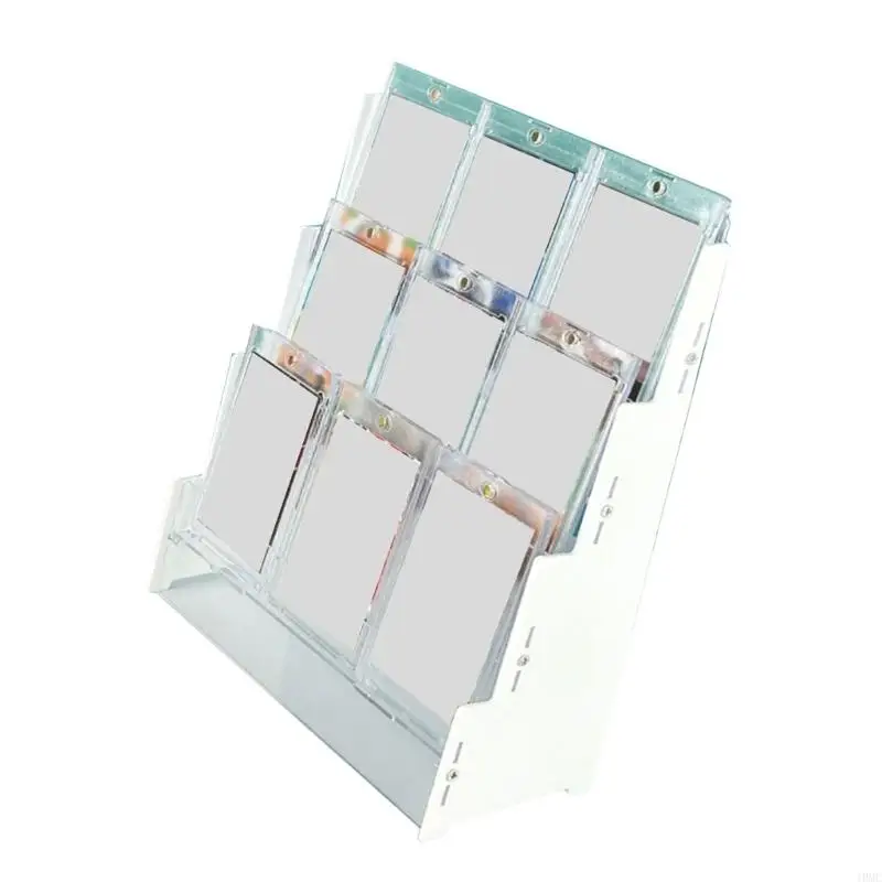 Acrylic 3 Tiers Trading Card Display Stand Clear Graded Card Holder for Collectors Space Saving Sports Memorabilia Rack