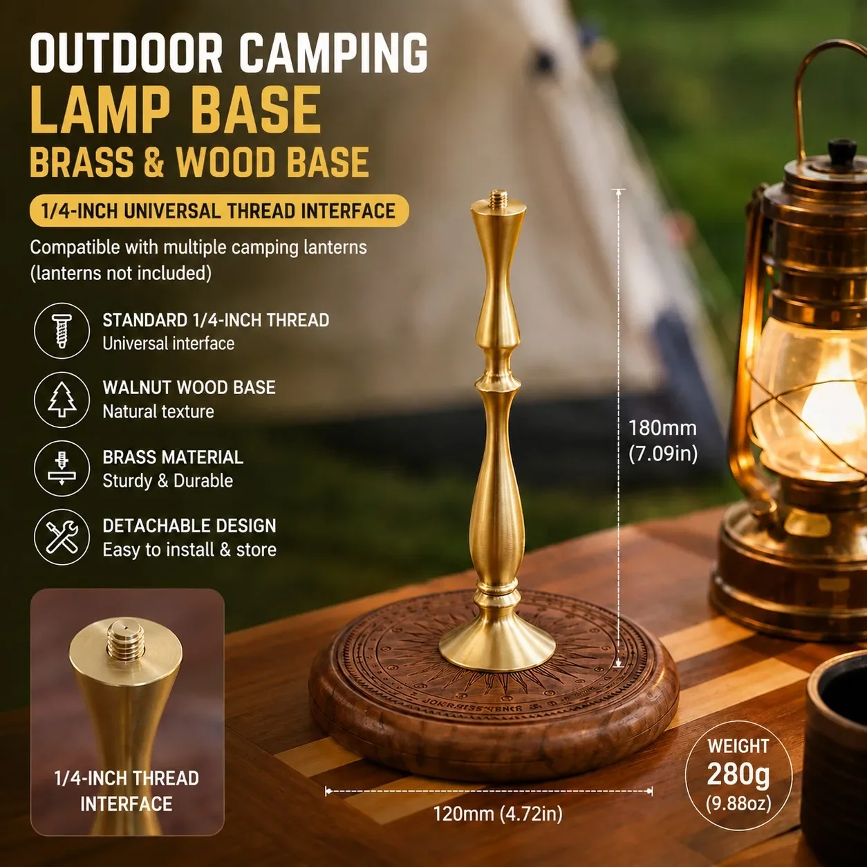 outdoor-camping-desktop-lamp-holder-pure-copper-solid-wood-combination-lamp-holder-equipped-with-1-4-connecting-screw