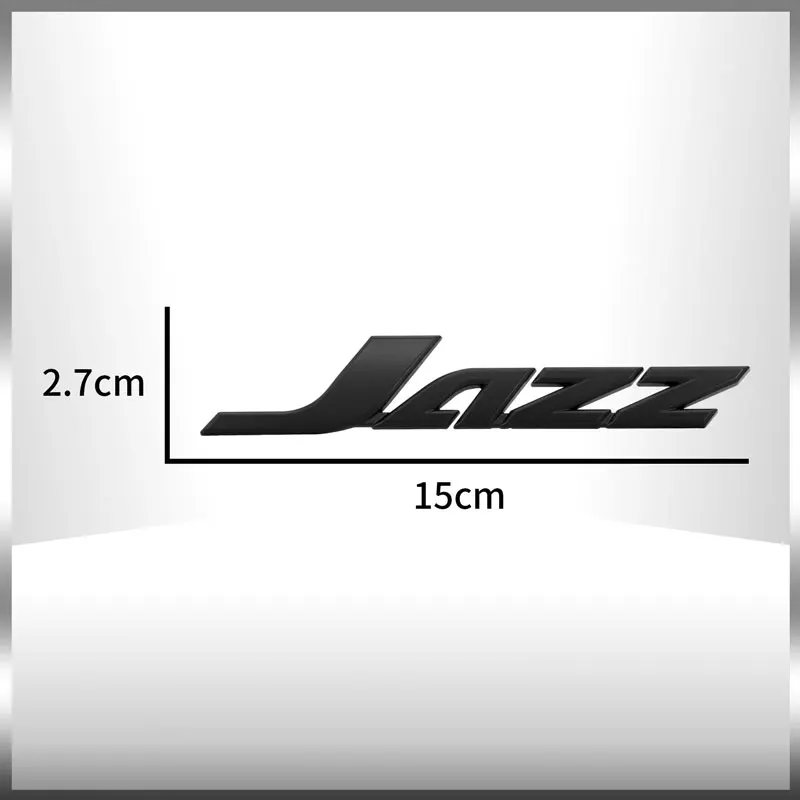 3D Car Styling For Jazz Chrome Metal Letter Logo Emblem Rear Trunk Badge Fender Sticker Car Body Decor Auto Accessories