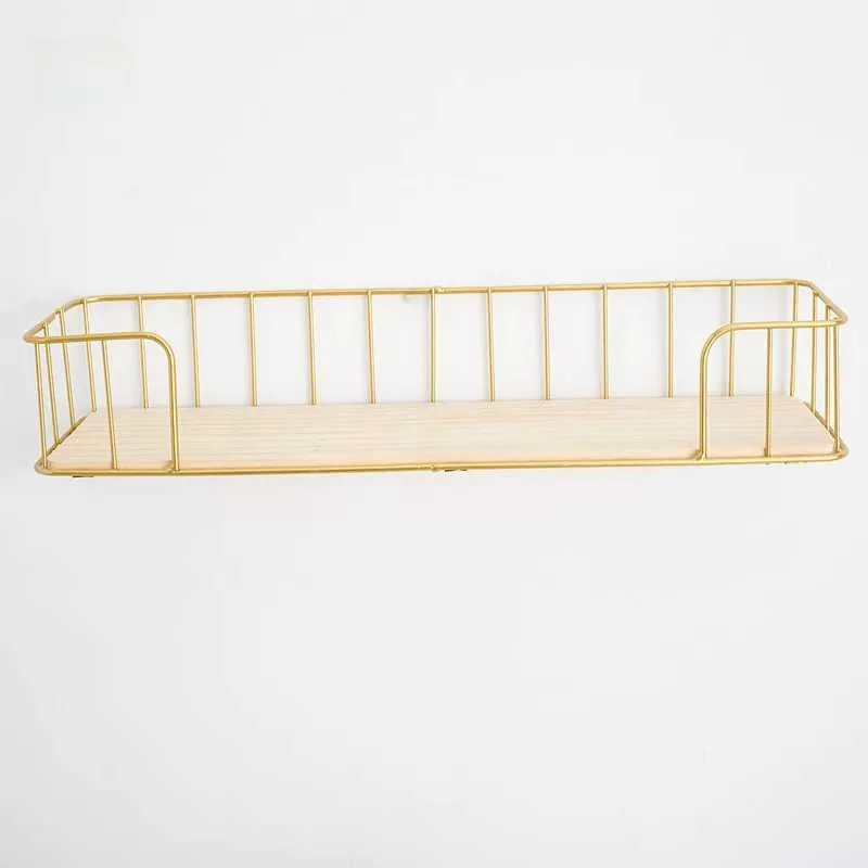 Prateleira de Ferro Montada na Parede para Cozinha e Sala de Estar, Organizador Decorativo, Suporte de Exibição, Divisória de...