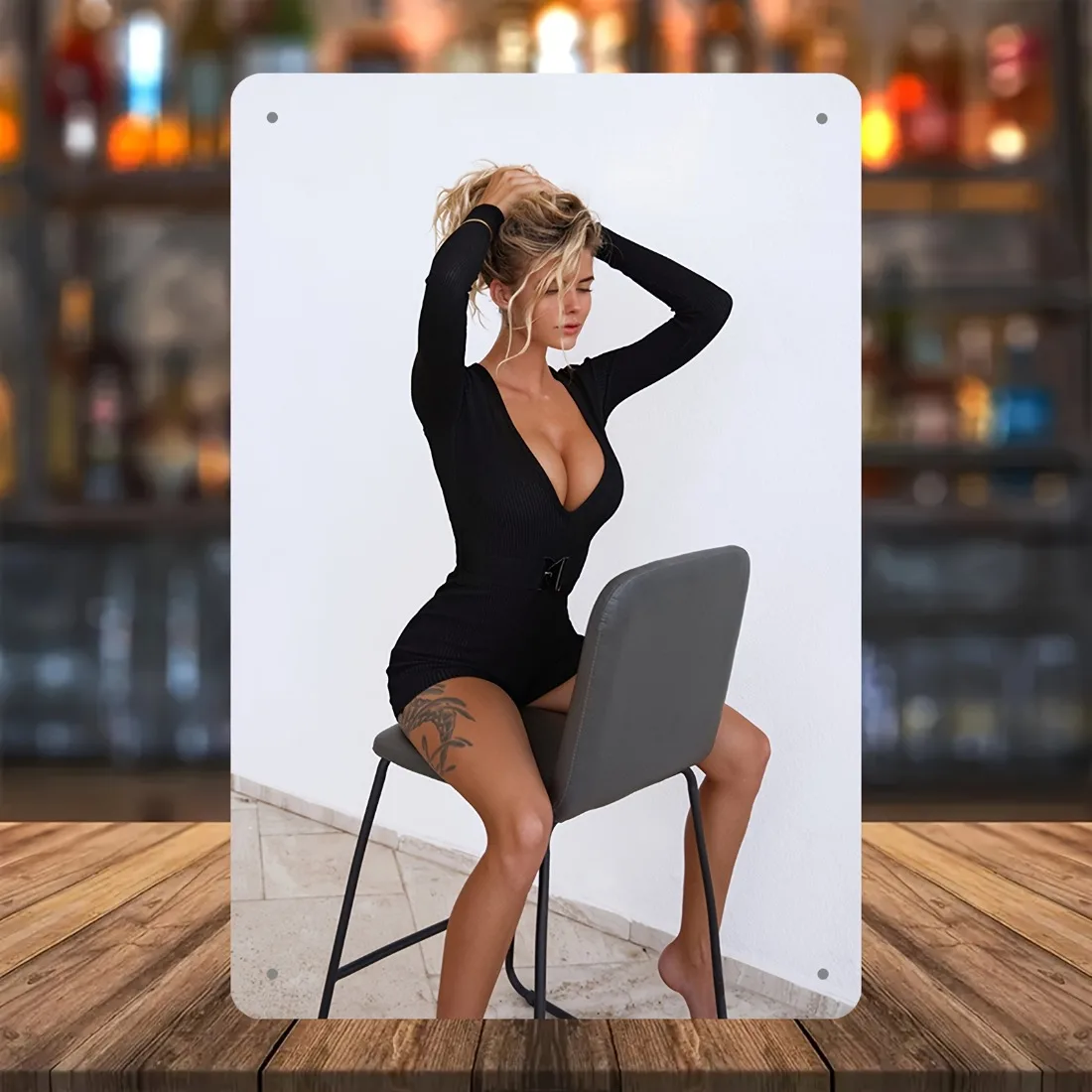 Letrero de cueva de hombre de metal, arte de pared retro de 8x12 pulgadas para decoración de bar, garaje, tienda, hogar, cafetería, oficina, restaurante, cocina, decoración de pared