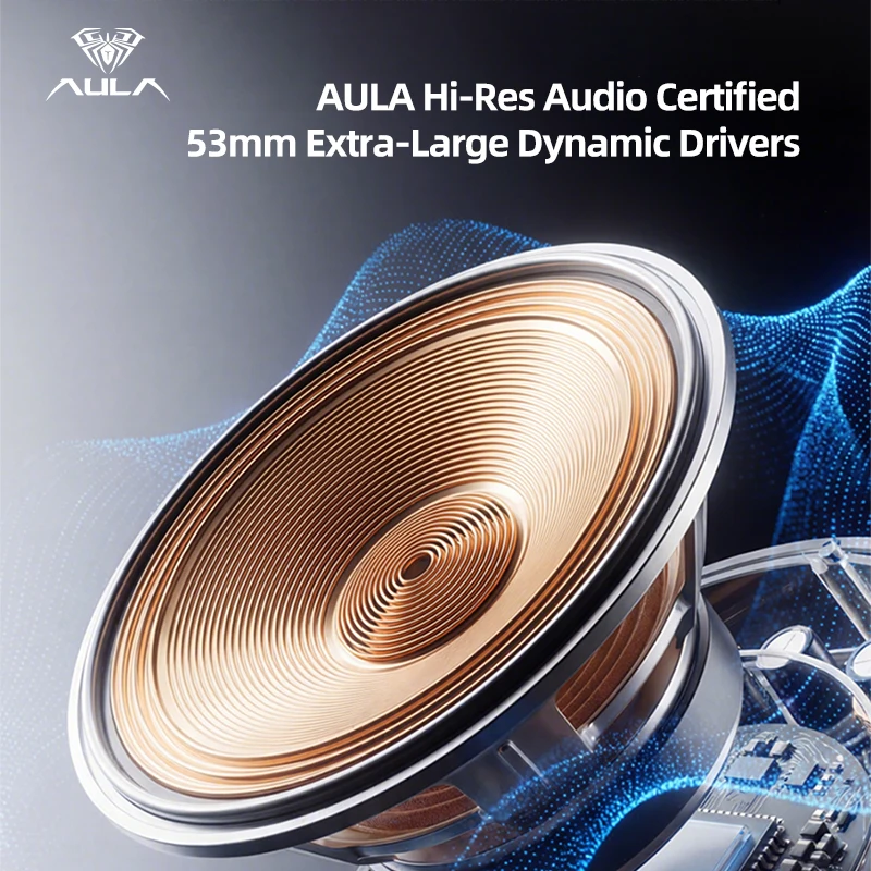 AULA A600 4-Mode Gaming Headphone 2000mAh RGB USB/3.5mm Wireless Earphone Detachable Mic Ultra-low Latency for PS4/PS5/PC/Switch