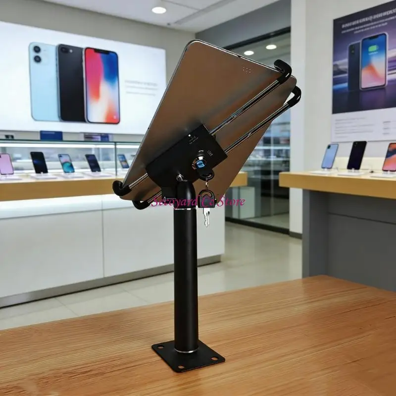 N3UC Adjustable Tablet Stand with Lock 360 Degree Rotatable Angled Tablet Holder for 7-13inch Tablet Desk Ergonomic Bracket