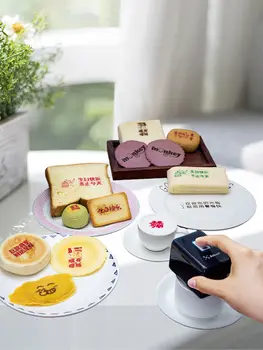 Mini přenosná tiskárna potravin, jedlá barevná umělecká inkoustová tiskárna, DIY, jedlý dort, makronky, restaurace, káva, vzor, barevný inkoust, podpora bezdrátového připojení 8 nejlepší prodej tiskárny na dorty - №5