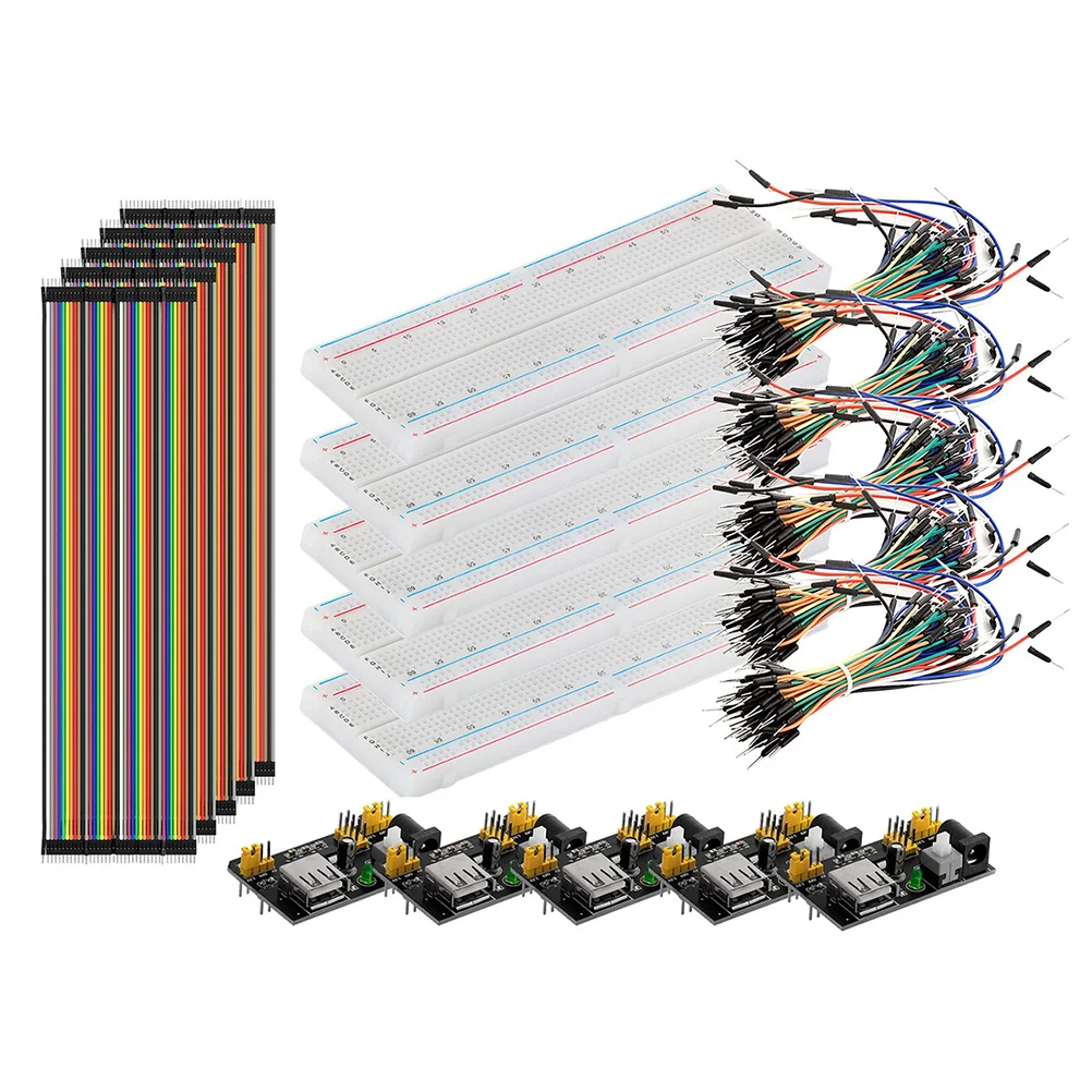 830 Breadboard Jumper Power Module Starter Learning Kit Supply Circuit Wires DIY