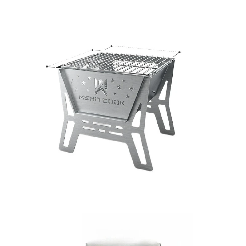 

Incinerator Card Portable Grill Outdoor Campfire Grill Camping Firewood Stove