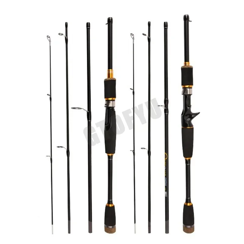 1.8m 2.1m 4-5 Section 3-75g Fishing Rod Carbon Fiber Lure Spinning Casting Fast Light Fishing Pole Bait Rod Fishing Rod