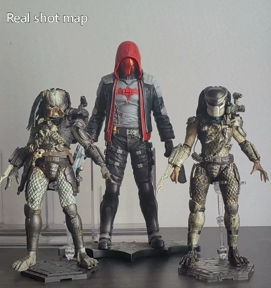 Predator selva caçador série figura de ação clássico grayback com alienígenas do cão modelo colecionável brinquedo presente para fãs presente de natal
