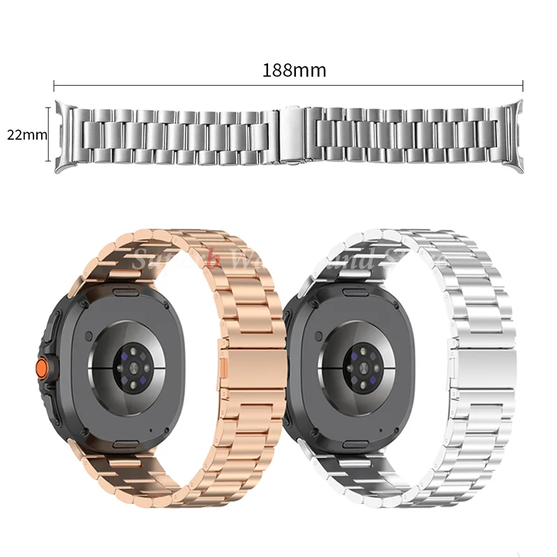 Stainless Steel Strap for Samsung Galaxy Watch 8 Classic Metal Watchband Bracelet for Samsung Watch 8 40mm 44mm Ultra2 Band