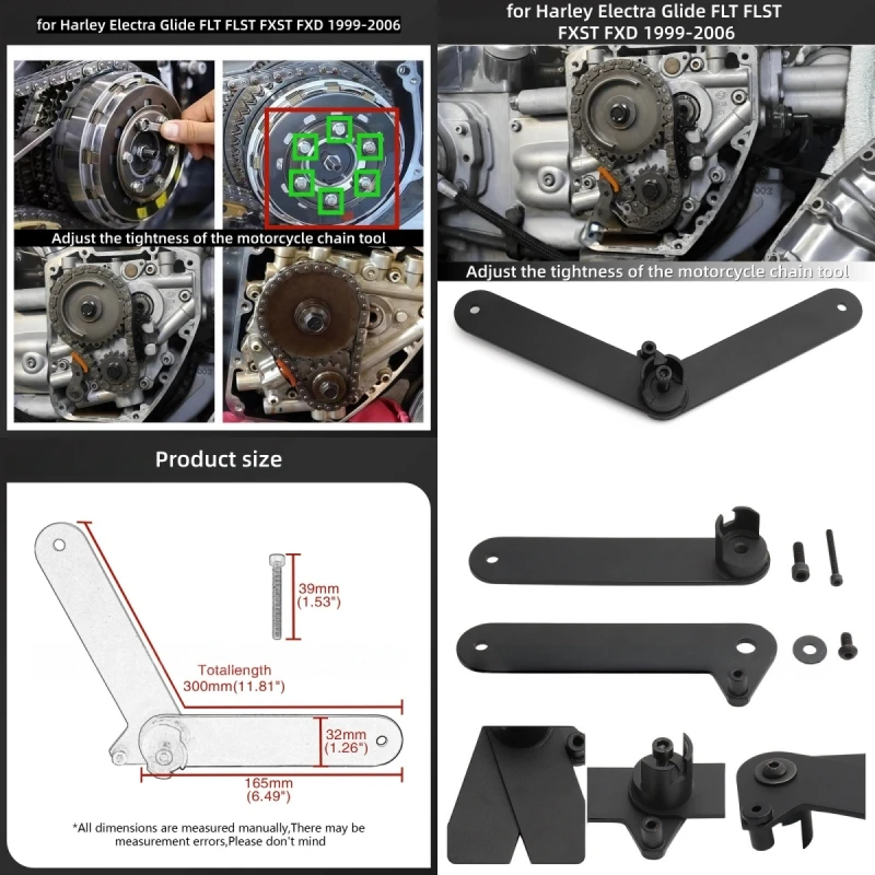 Motorcycle Chain Removal Tool For Shoe Cam Double Wheel Tensioner Disassembler for Harley ElectraGlide FLT FXST FXD 1999-2006