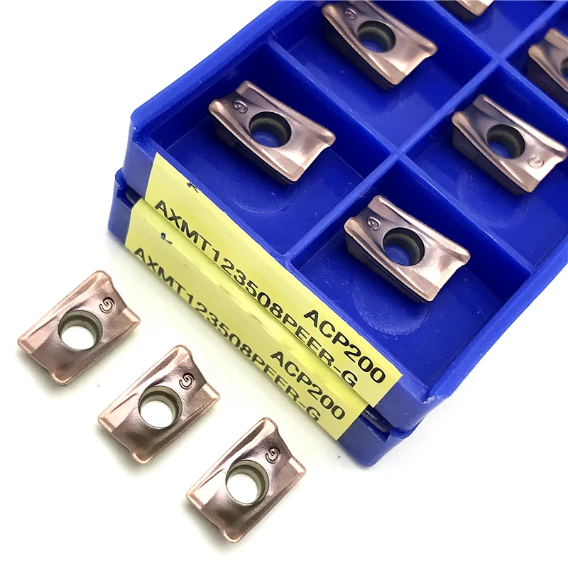 

AXMT123508 AXMT170508 PEER-G ACP200 Твердосплавная фрезерная пластина Высококачественный индексируемый токарный инструмент Режущий инструмент с ЧПУ