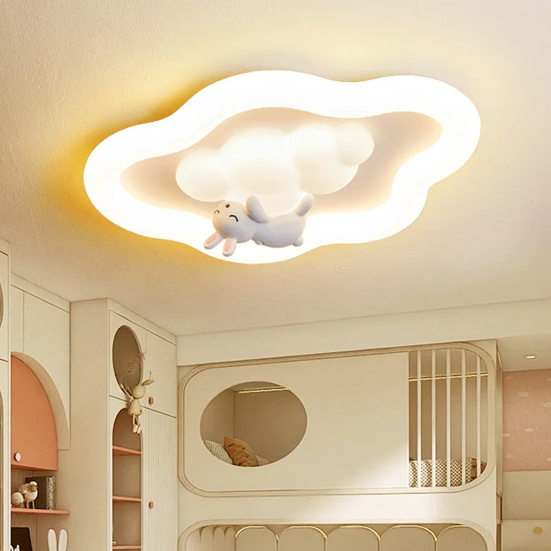 Imagem -04 - Cream Estilo Led Ceiling Lights Cloud Light Quarto das Crianças Quarto do Bebê Decoração do Berçário Menino Menina Quarto Moderno