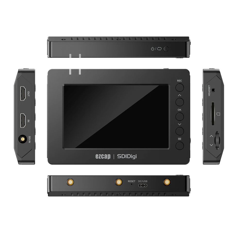 HDMI SDI Video Recorder Capture To SD Card 1080P 60fps Full HD