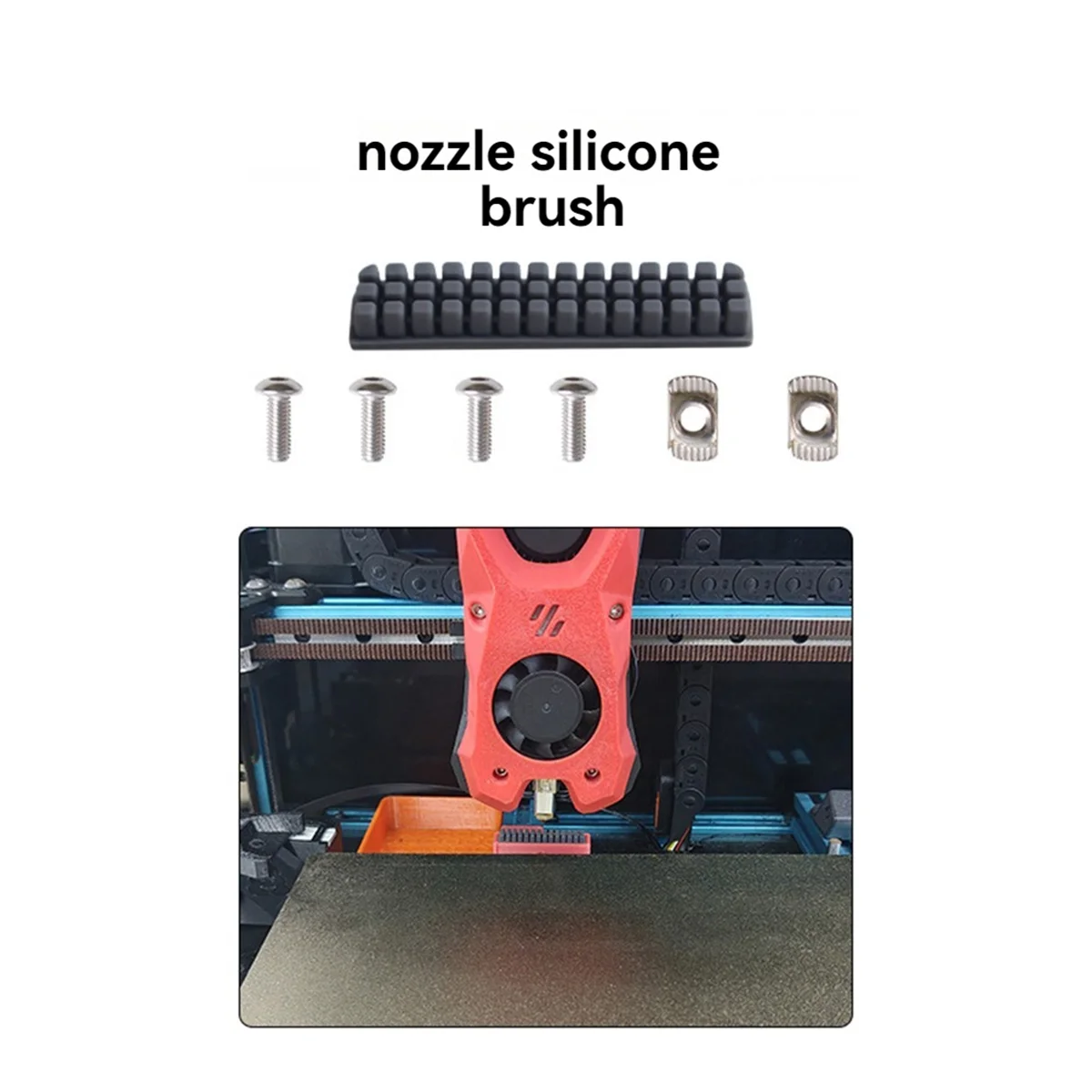 

Силиконовая щетка для сопла VORON 2,4, инструмент для очистки сопла 3D-принтера для 3D-принтеров