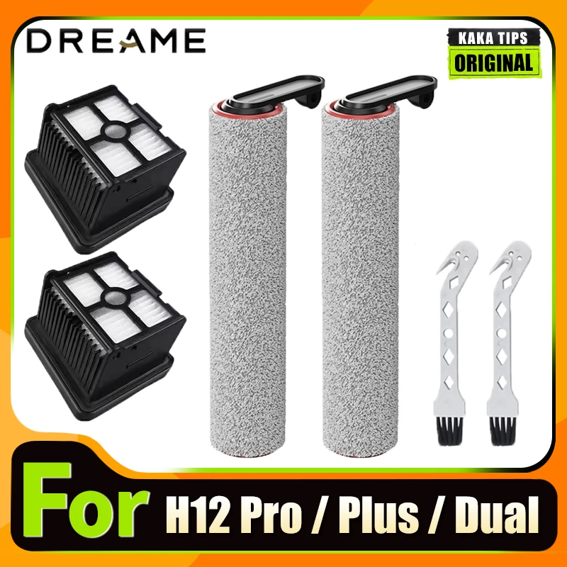 

Roller Brush and HEPA Filter For Dreame H12 Pro/H12 Dual/H12 Plus/H12 Core Accessories Holder Wet Dry Vacuum Cleaner Spare Parts