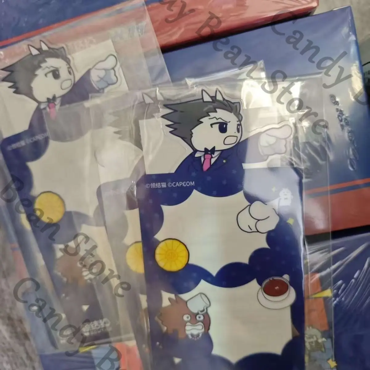 Cartes de collection officielles Ace Attorney Anime Miles Edgeworth Phoenix Wright, cartes de cosplay translucides, marque-pages de dessins animés, cadeau