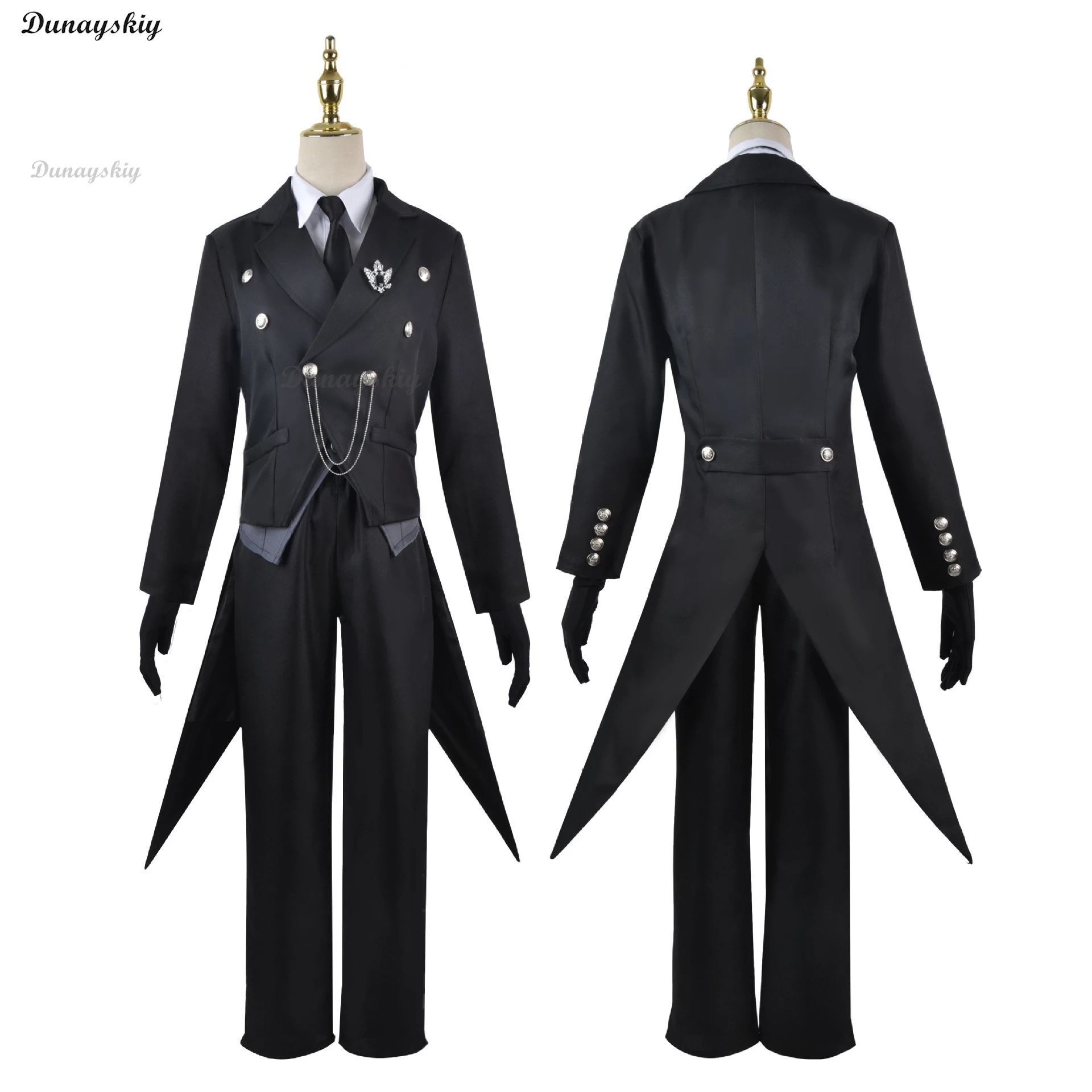 Black Butler Sebastian Michaelis Cosplay Sebas Costume Japanese Anime Carnival Party Uniform Swallowtail High Quality Roleplay