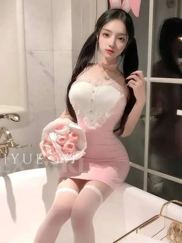 Sexy Puro Desiderio Sexy Bunny Girl Nightclub Uniforme Anime Gioco di ruolo Abito Elegante Canotta Mini Abito 2025 Nuovo Top di moda XGO8