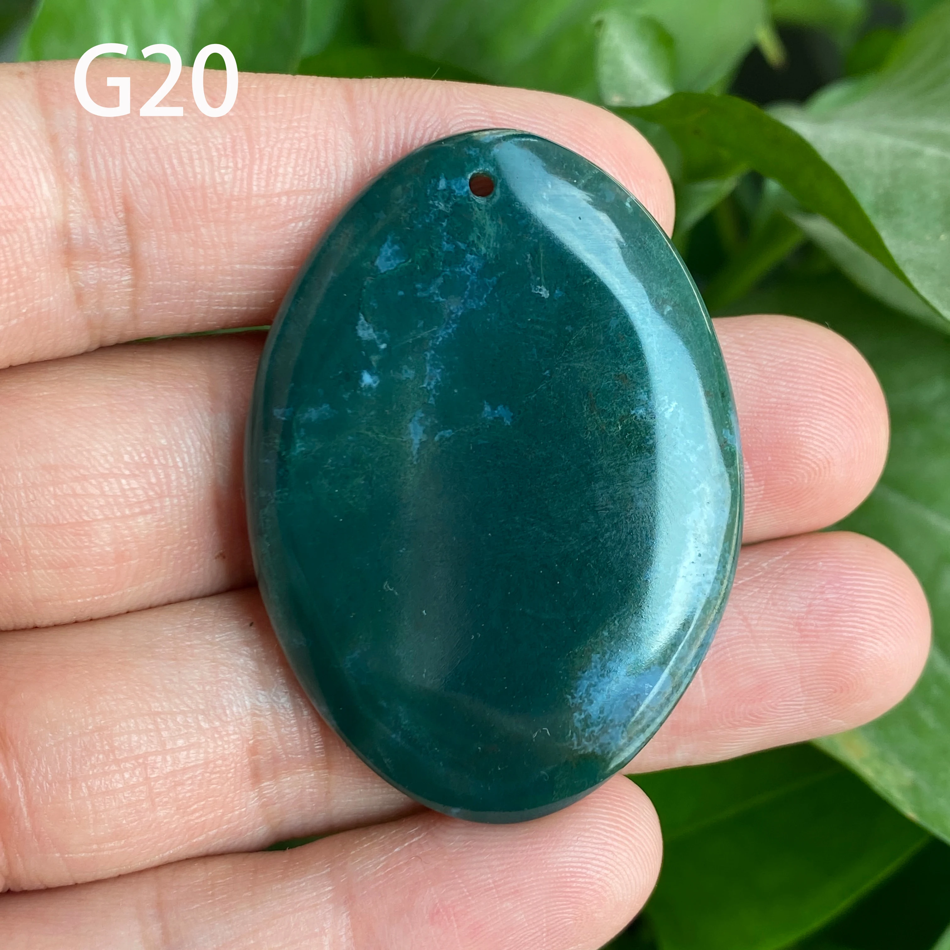 Natural Oval Shape Carnelian Crystal Pendant Moss Agate Rock Jewelry Rough Polished Quartz Stone Gift for Healing Decoration - view 4
