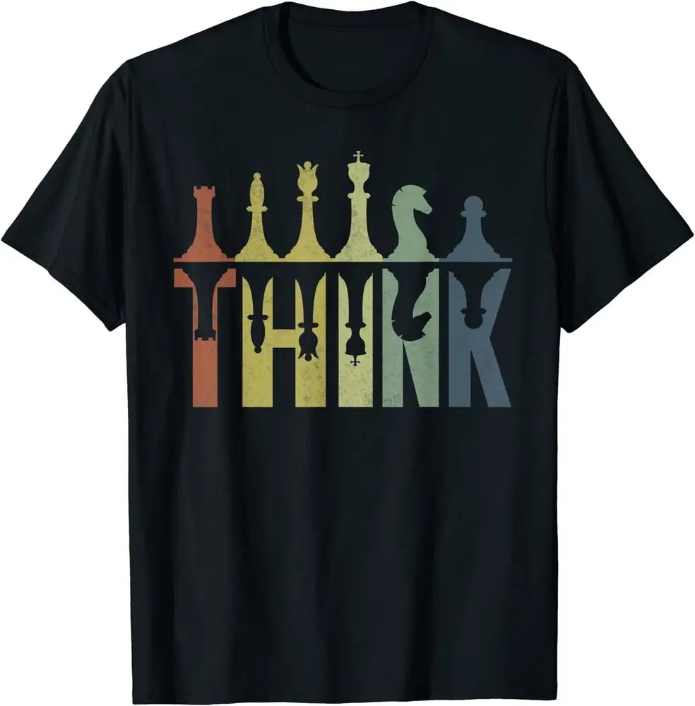 Think Retro Vintage Chess Design Great Tee T-Shirt Unisex T-shirts For Man Woman Short Summer Tees Casual Cotton