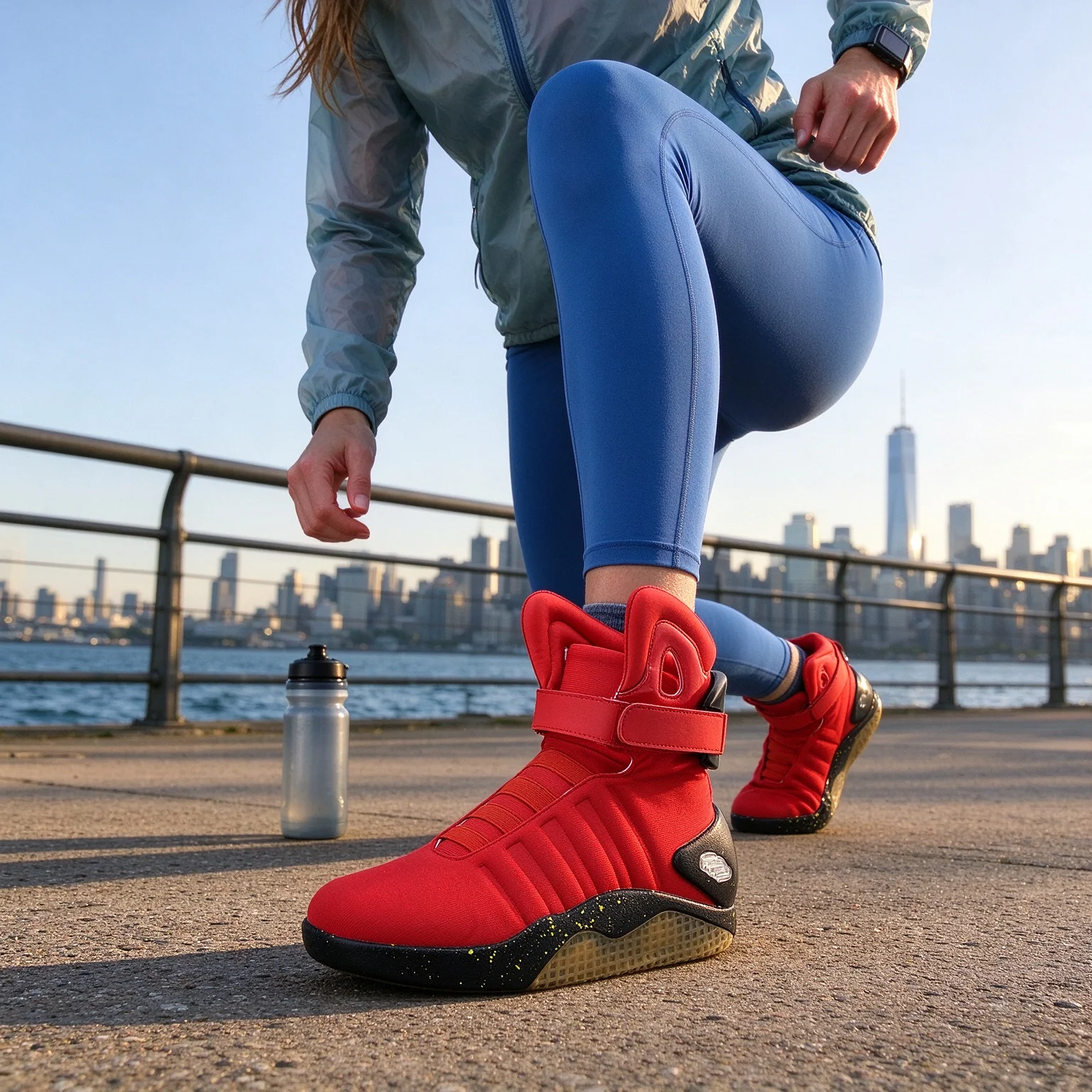 Women Fashion Air Motorcycle Boots Led Mag Shoes Light Up Sneakers Usb led Shoes Back To The Future men shoes view 4