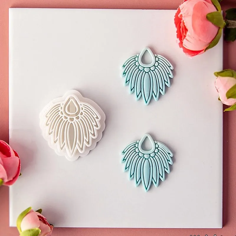 SNASAN Flower Plants Different Shape Soft Pottery Polymer Clay Cutters Molds DIY Handmade Earrings Jewelry Making