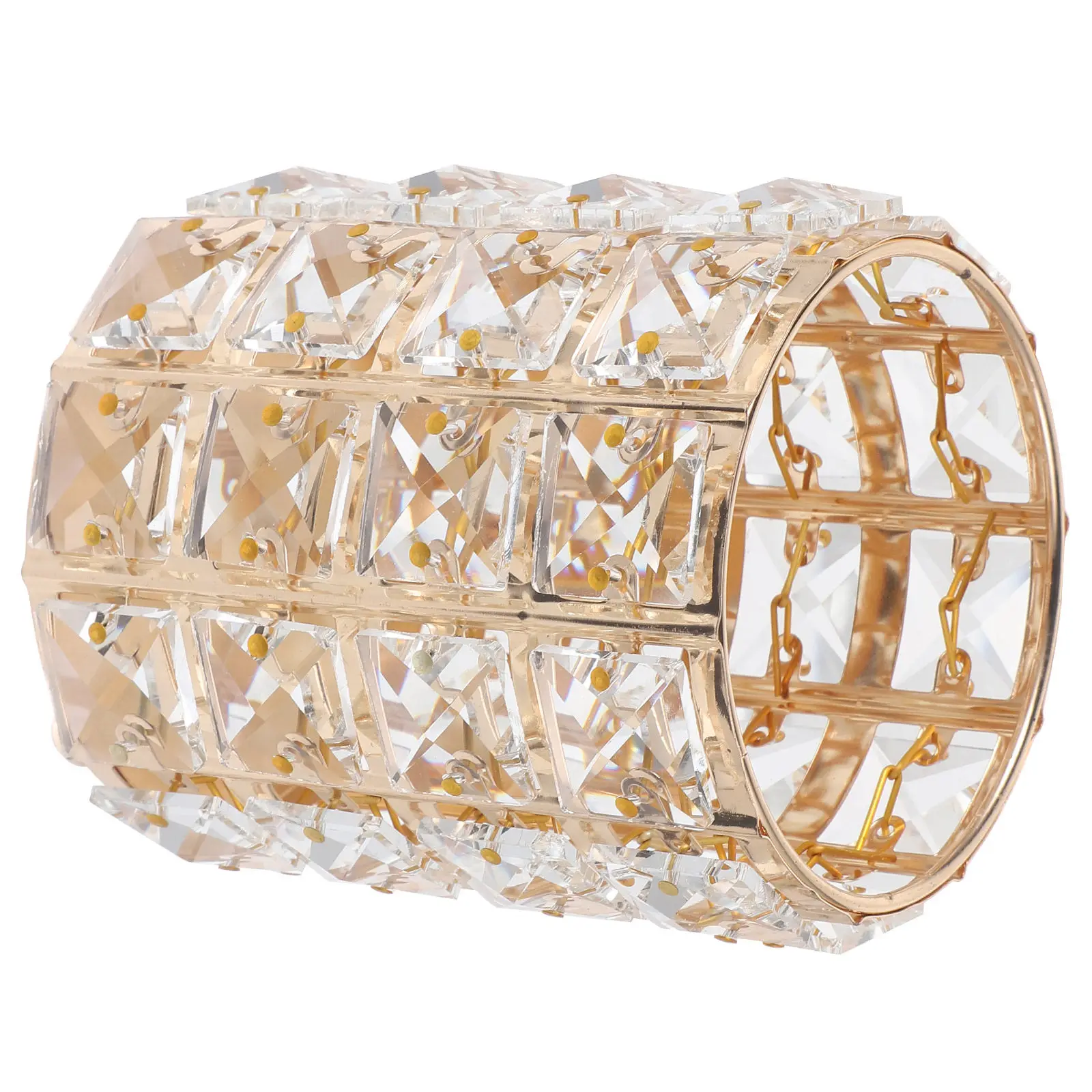 1Pcs Crystal Pen Holder Makeup Brush Organizer Desktop Storage Container Golden Stable Stylish Desk Container for Office Home