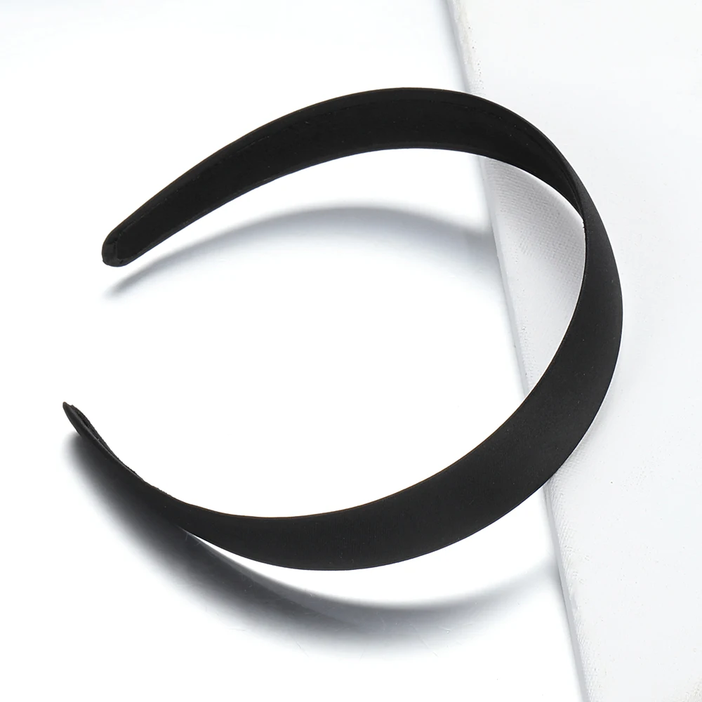 1pc Black Full Wrap Cloth Plastic Headband 1.5-4mm Wide Headband Base for Women DIY Headwear Jewelry Making Accessories view 5