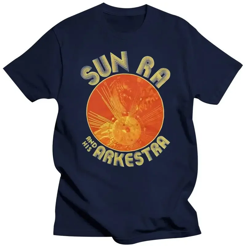 New  vintage Sun Ra T-Shirt - Arkestra Blue 100% Official Old Skool Hooligans Jazz T-Shirt Cotton Loose Size Top Tops Tee Shirt