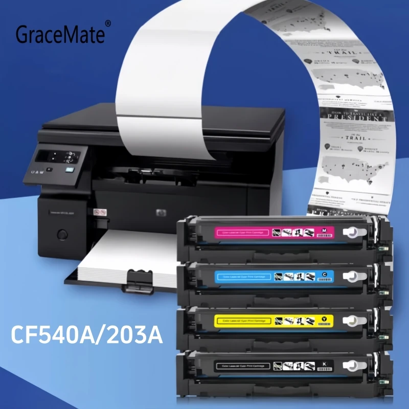 CF540 CF540A CF541A CF542A CF543A Compatible Toner Cartridge 203A for HP Color LaserJet Pro M254dw 254nw MFP M281cdw 281fdW