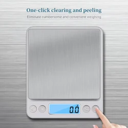 Digital kitchen scale 3Kg/500G precision scale Jewelry weighing food diet Post balance measurement LCD electronics