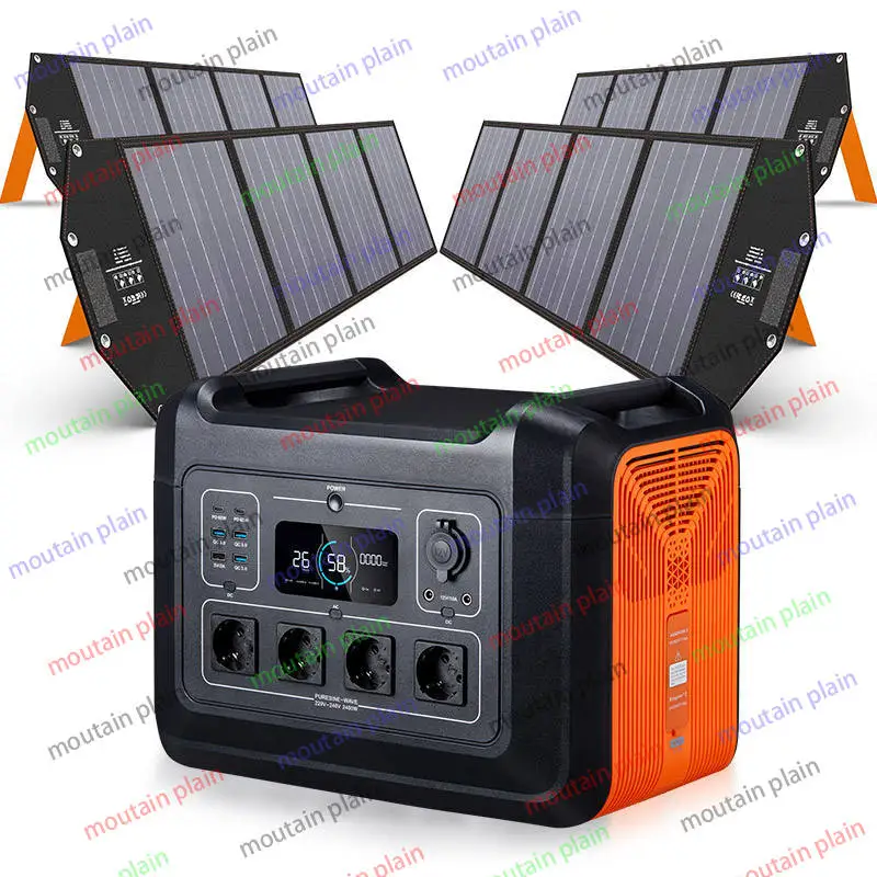 

Solar Generator 3000w Portable Power Station Supply 2400w Camping Powerstation Lifepo4 Battery 2000w