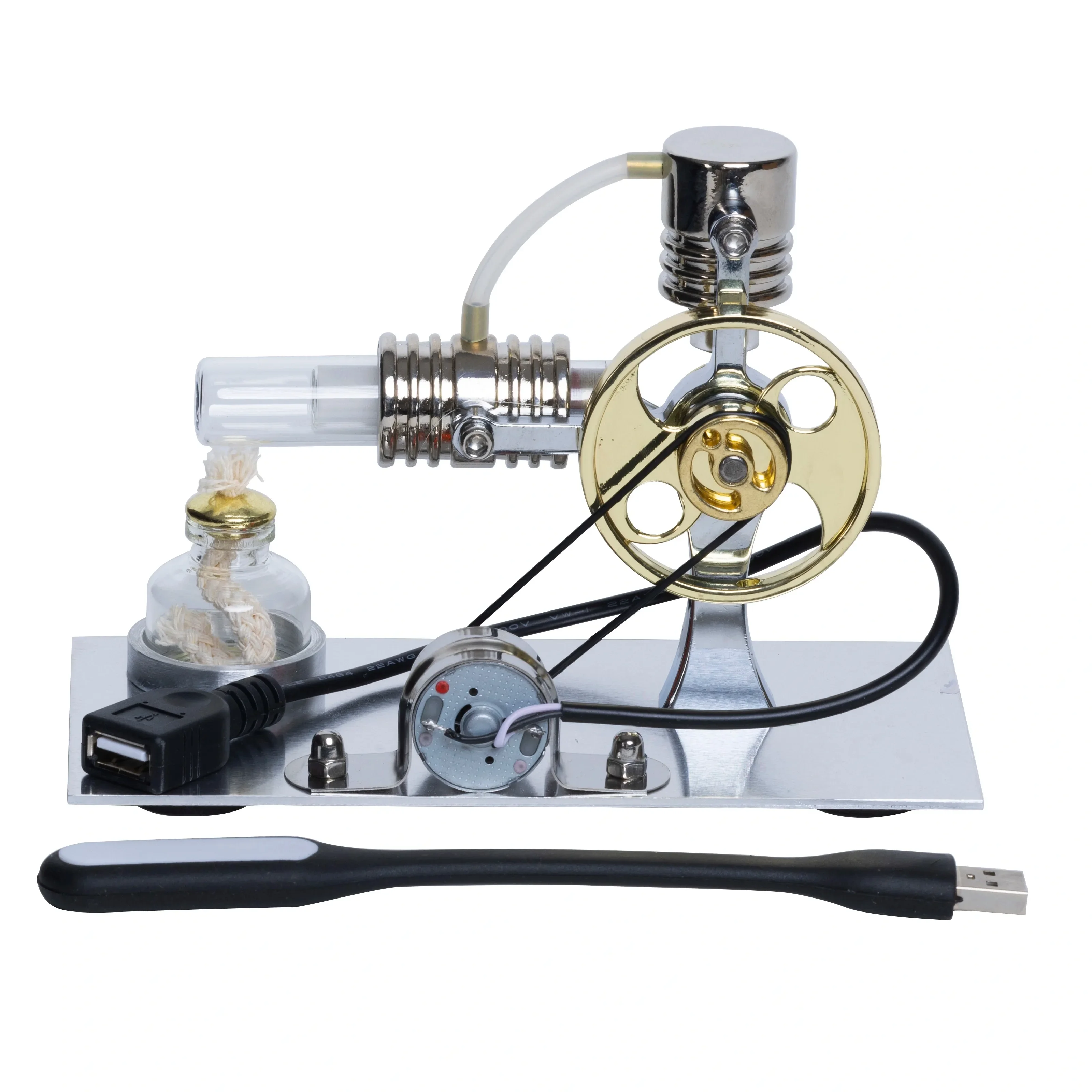 NF Stirling Engine Model Steam Experiment Generator Model with Night Light Scientific Gizmo Making Experimental Model