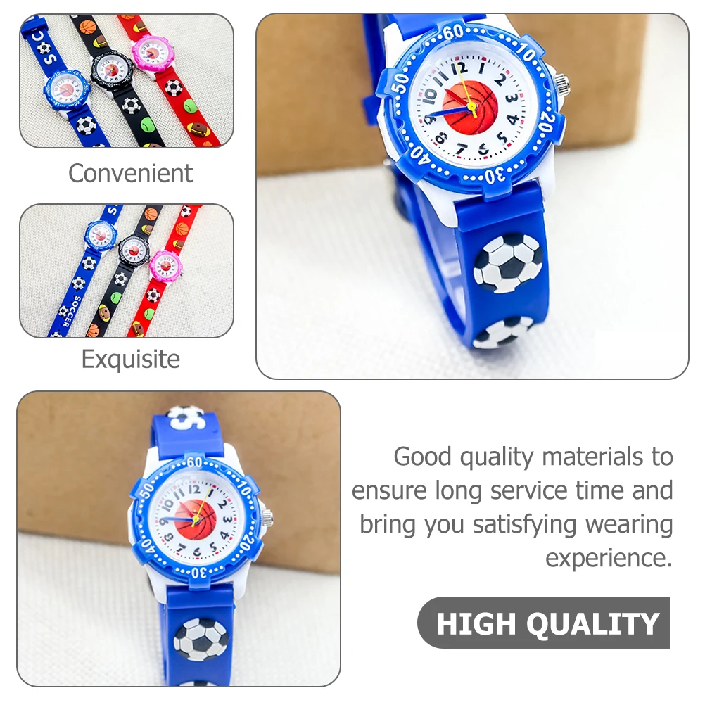 

Creative Basketball Pattern Boys Wrist Watch Kids Cartoon Digital Watch Durable Clear Dial For Children Growth Companion Kids