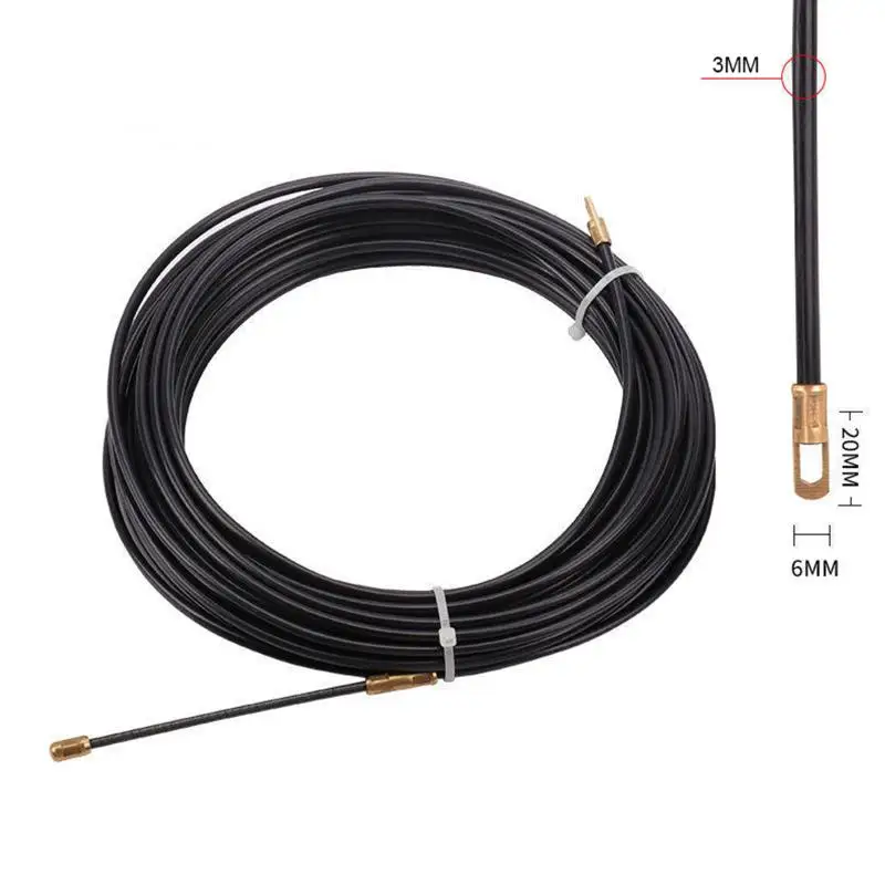 Smooth Glide Nylon Cable Puller Spring Tape 5-30M Electrician Wall Wire Lead Tool for Home Apartment Circuit Installation view 2