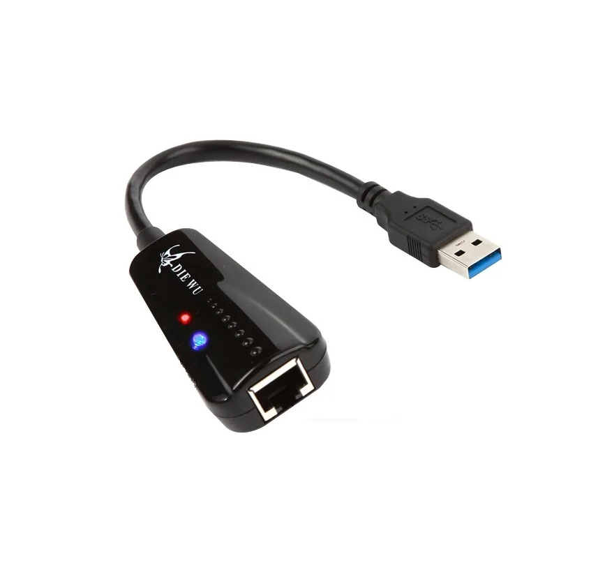 10PCS DIEWU PC Laptop RJ45 zu USB Netzwerk Adapter USB3.0 Externe Lan Karte